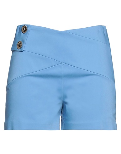 MONIQUE GARÇONNE Shorts & Bermuda Light blue 62% Cotton, 33% Polyester, 5% Elastane