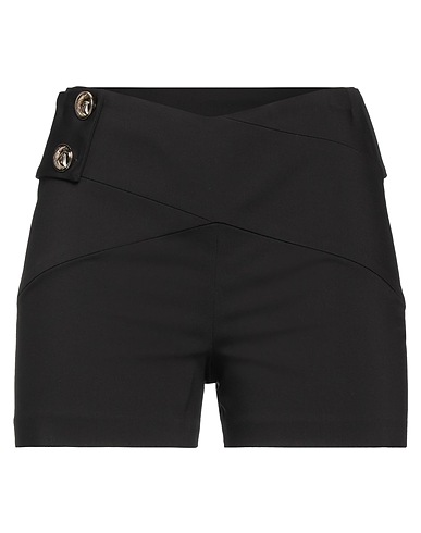 MONIQUE GARÇONNE Shorts & Bermuda Black 62% Cotton, 33% Polyester, 5% Elastane