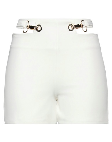 MONIQUE GARÇONNE Shorts & Bermuda White 96% Polyester, 4% Elastane