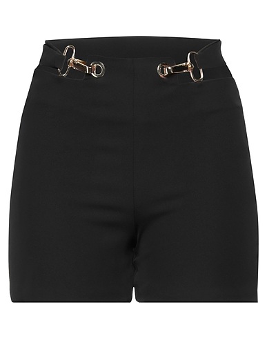 MONIQUE GARÇONNE Shorts & Bermuda Black 96% Polyester, 4% Elastane