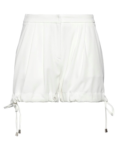 MONIQUE GARÇONNE Shorts & Bermuda White 96% Polyester, 4% Elastane