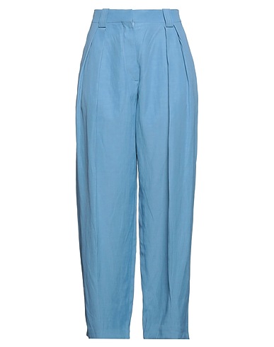 STELLA McCARTNEY Casual trouser Pastel blue 72% Viscose, 28% Linen