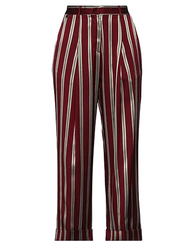 MANILA GRACE Casual trouser Burgundy 58% Acetate, 42% Viscose
