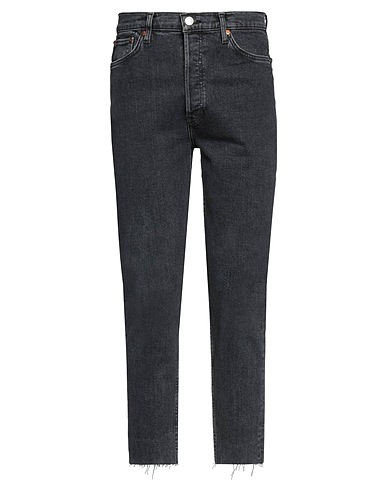 RE/DONE Denim trousers Black 97% Cotton, 3% Elastane