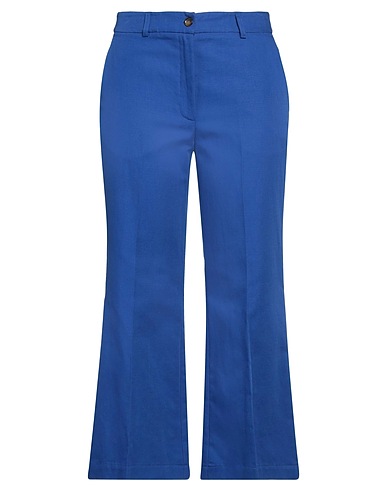 SOLOTRE Casual pants Blue 75% Cotton, 25% Linen