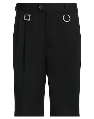 JACQUEMUS Shorts y Bermudas Negro 100% Lana Virgen, Algodón, Poliéster
