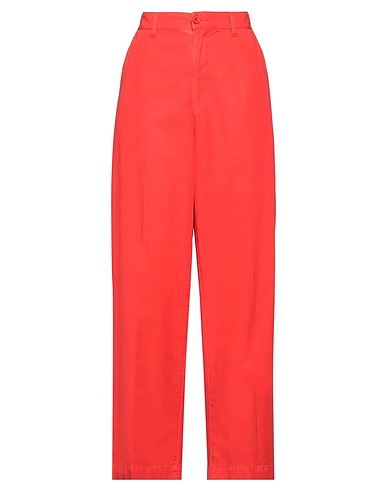 LAB DIP Casual trouser Tomato red 78% Lyocell, 22% Cotton