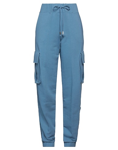 FEDERICA TOSI Cargo Pastel blue 88% Cotton, 12% Polyester