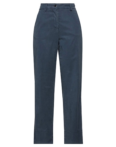 EUGHENES Casual pants Slate blue 58% Lycra®, 40% Cotton, 2% Elastane