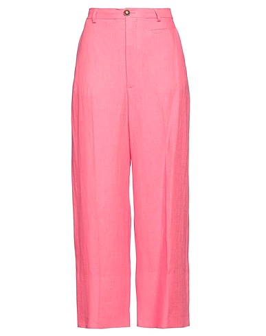 SOLOTRE Casual trouser Pink 100% Linen