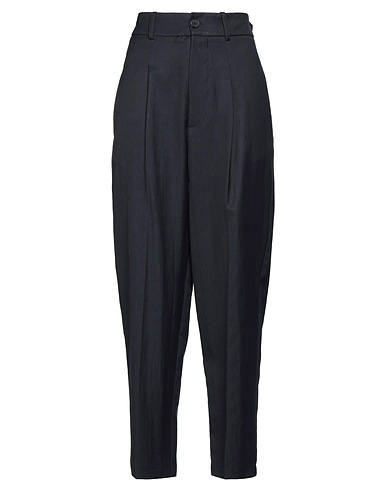 SOLOTRE Casual trouser Navy blue 47% Viscose, 44% Cotton, 9% Nylon
