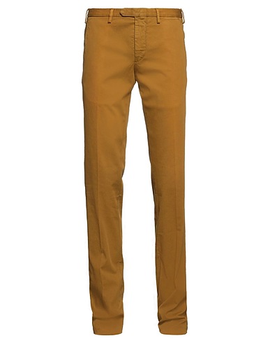 SANTANIELLO Casual trouser Mustard 97% Cotton, 3% Elastane