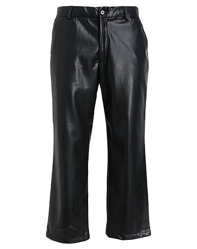 TOPMAN Casual pants Black 100% Polyester, Polyurethane coated