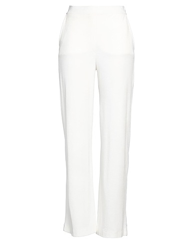 MAJESTIC FILATURES Casual trouser White 50% Cotton, 50% Modal