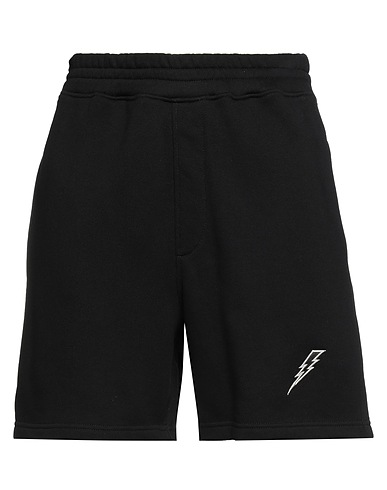 NEIL BARRETT Pantalone felpa Nero 100% Cotone