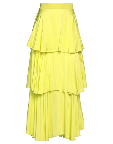 BRAND UNIQUE Midi skirt Lime green 100% Viscose