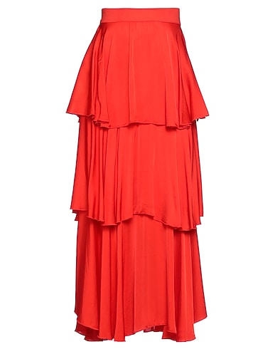 BRAND UNIQUE Gonna midi Arancione 100% Viscosa
