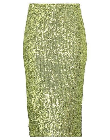 BRAND UNIQUE Midi skirt Lime green 93% Polyester, 7% Elastane