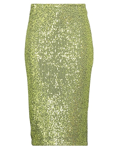 BRAND UNIQUE Midi skirt VERDE LIME 93% Polyester, 7% Elastane