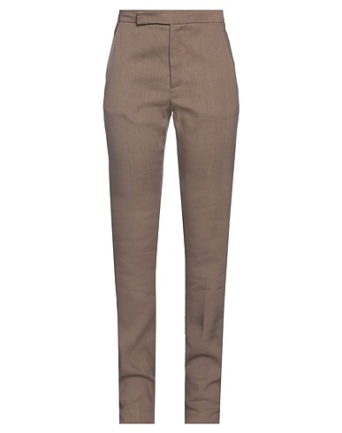 ALYSI Casual trouser Khaki 51% Linen, 46% Viscose, 3% Elastane