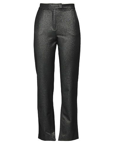 MANILA GRACE Casual trouser Black 63% Polyester, 32% Viscose, 5% Elastane