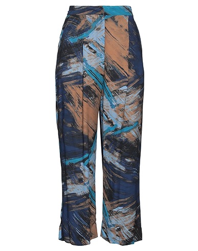 MANILA GRACE Casual trouser Navy blue 100% Viscose