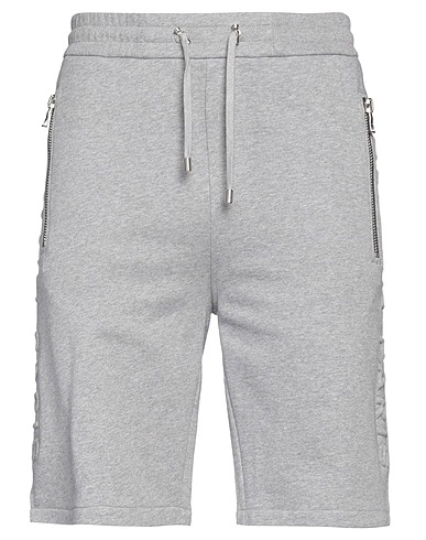BALMAIN Shorts & Bermuda Grey 100% Cotton, Elastane