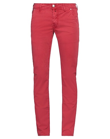 JACOB COHЁN Casual trouser Brick red 96% Cotton, 4% Elastane