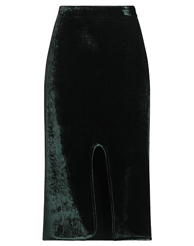 JIL SANDER Jupe mi-longue Vert foncé 45% Viscose, 42% Laine vierge, 12% Polyamide, 1% Élasthanne