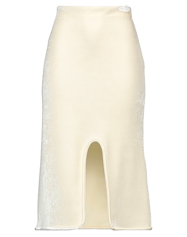 JIL SANDER Юбка миди AVORIO 45% Вискоза, 42% Натуральная шерсть, 12% Полиамид, 1% Эластан