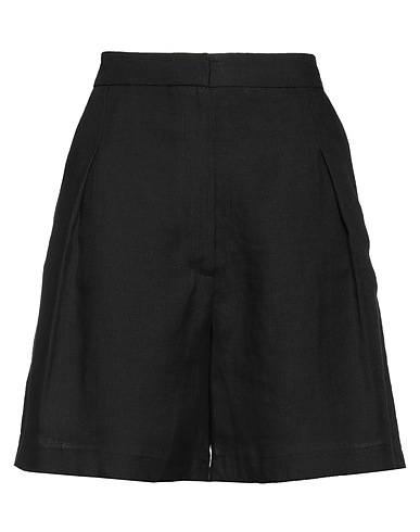 IN THE MOOD FOR LOVE Shorts & Bermuda Black 100% Linen