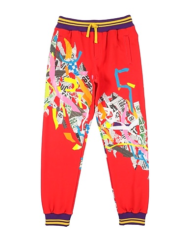 DOLCE&GABBANA Casual trouser Red 100% Cotton, Polyurethane, Elastane