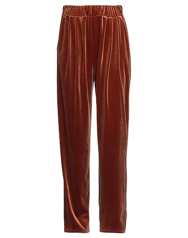 KONTATTO Casual pants Brown 93% Polyester, 7% Elastane