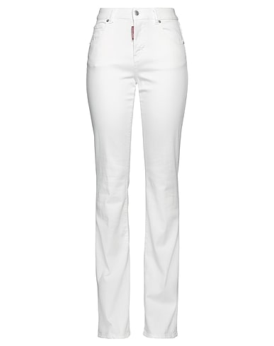 DSQUARED2 Denim pants White 92% Cotton, 5% Elastomultiester, 3% Elastane, Polyester, Polyamide