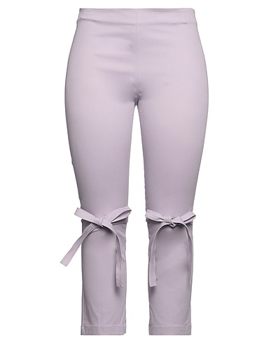 SPORTMAX Casual trouser Lilac 95% Cotton, 5% Elastane