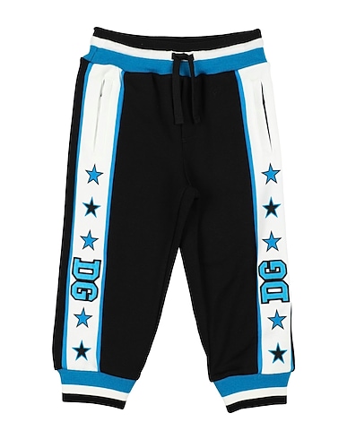 DOLCE&GABBANA Casual pants NERO 100% Cotton, Polyester, Viscose, Elastane