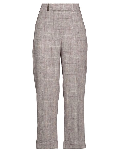 PESERICO Hosen Braun 100% Leinen