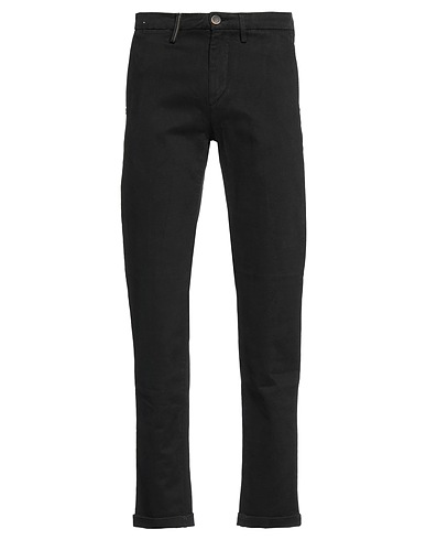 RE_HASH Casual trouser Black 98% Cotton, 2% Elastane