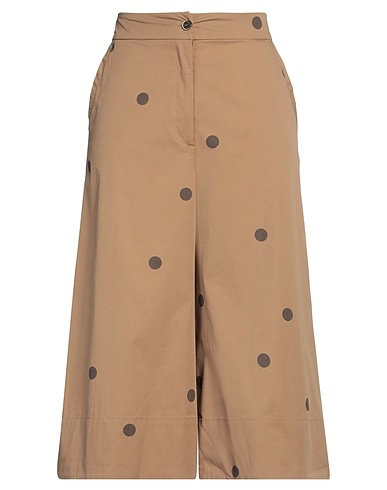 ALESSIA SANTI Casual trouser Camel 66% Cotton, 31% Polyamide, 3% Elastane