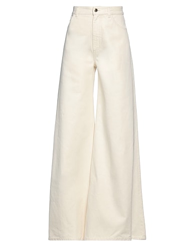 CHLOÉ Casual trouser Ivory 87% Cotton, 13% Hemp