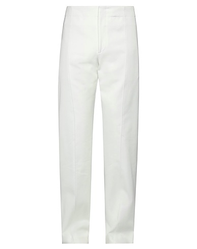 FERRAGAMO Casual pants Light grey 72% Cotton, 28% Silk