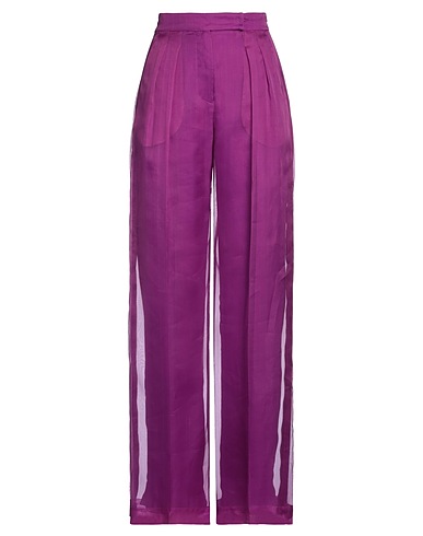 MAX MARA Casual trouser Mauve 100% Silk