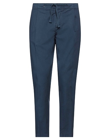 GABARDINE Casual pants Navy 98% Cotton, 2% Elastane