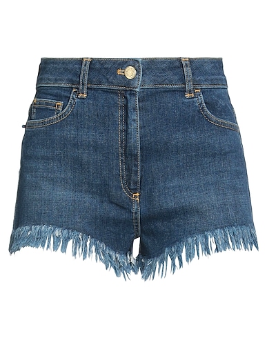 ELISABETTA FRANCHI Denim shorts 98% Cotton, 2% Elastane
