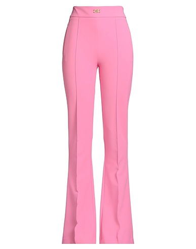 ELISABETTA FRANCHI Casual pants Pink 96% Polyester, 4% Elastane