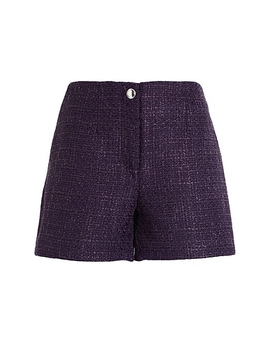 ONLY Shorts & Bermuda Dark purple 65% Polyester, 35% Acrylic