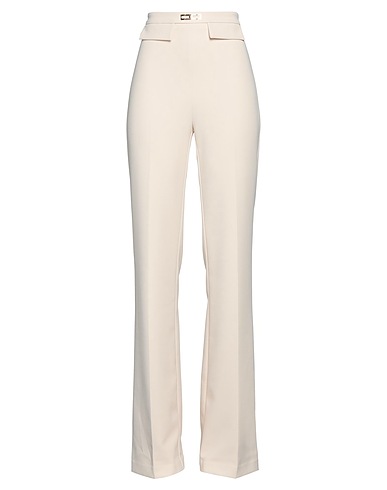 ELISABETTA FRANCHI Casual trouser Beige 96% Polyester, 4% Elastane