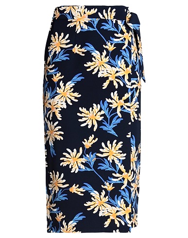 DIANE VON FURSTENBERG Midi skirt Midnight blue 90% Polyester, 10% Elastane