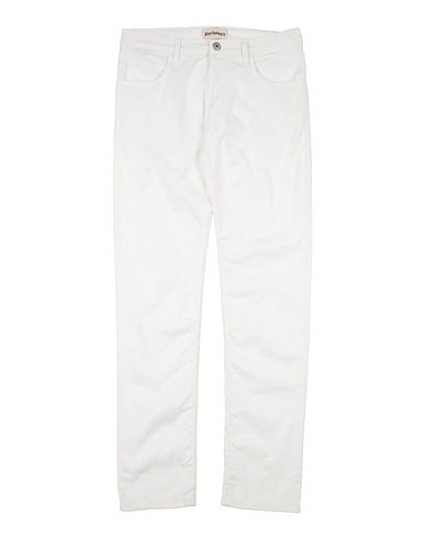 ROŸ ROGER'S Denim trousers White 64% Cotton, 32% Lyocell, 4% Elastane