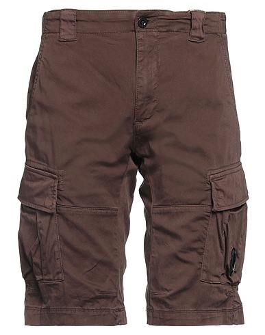C.P. COMPANY Shorts & Bermuda Chocolate brown 98% Cotton, 2% Elastane